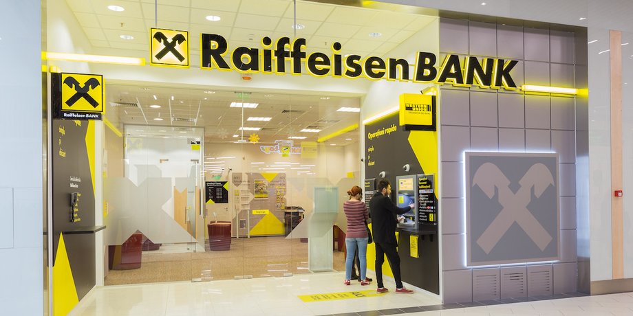 банк, банковское отделение, бакн Raiffeisen Bank