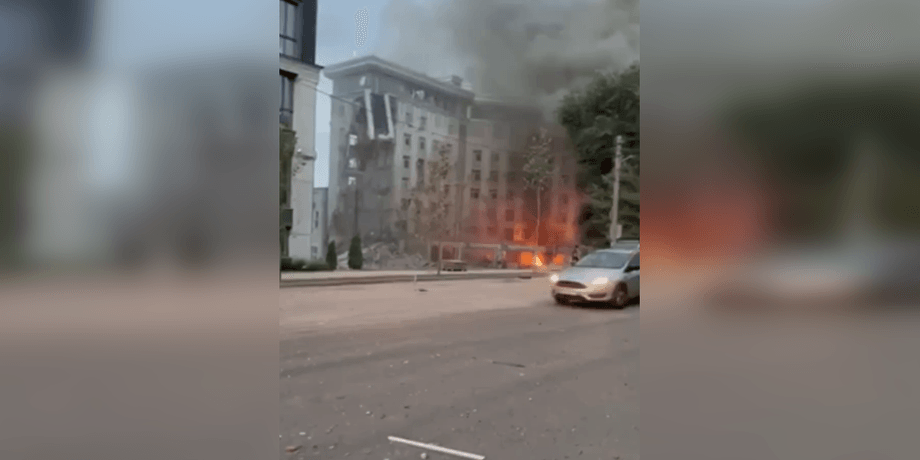 Днепр ракетный удар, здание СБУ, ракетная атака, Днепр, СБУ