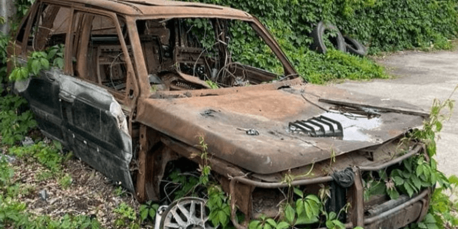 Range Rover, автомобіль Кернеса, геннадій кернес, згоріле авто