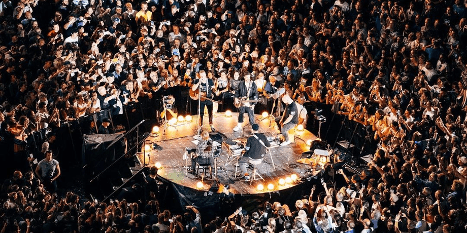 coldplay, концерт, музыканты, толпа