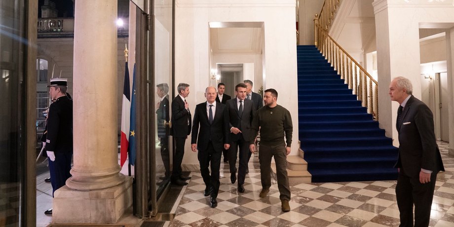зеленский, мкрон, шольц, франция, зеленский во франции
