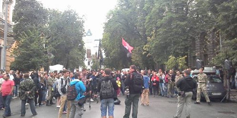 Пикет "Правого сектора"под АП / Фото: "УНН"