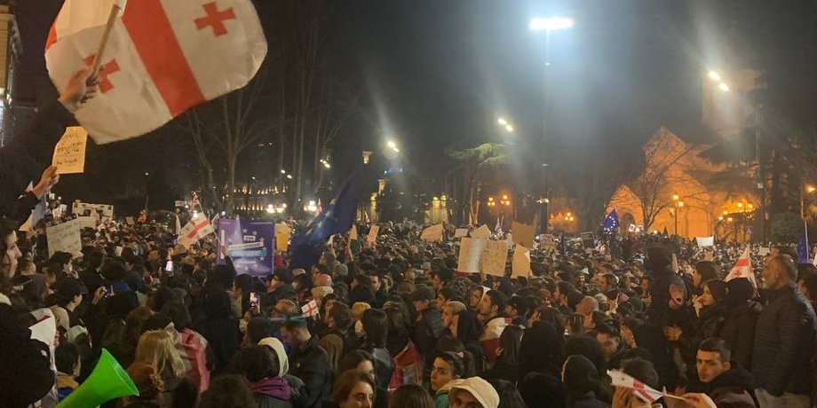 Протесты в Грузии, фото