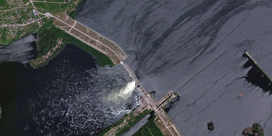 продрыв Каховской ГЭС, Каховская ГЭС, Каховское водохранилище, Каховская дамба, Каховская плотина