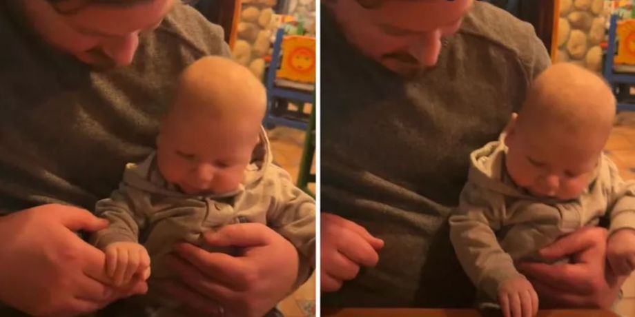 Жест новорожденного малыша на видео вызвал восторг у родителей, что продемонстрировал ребенок