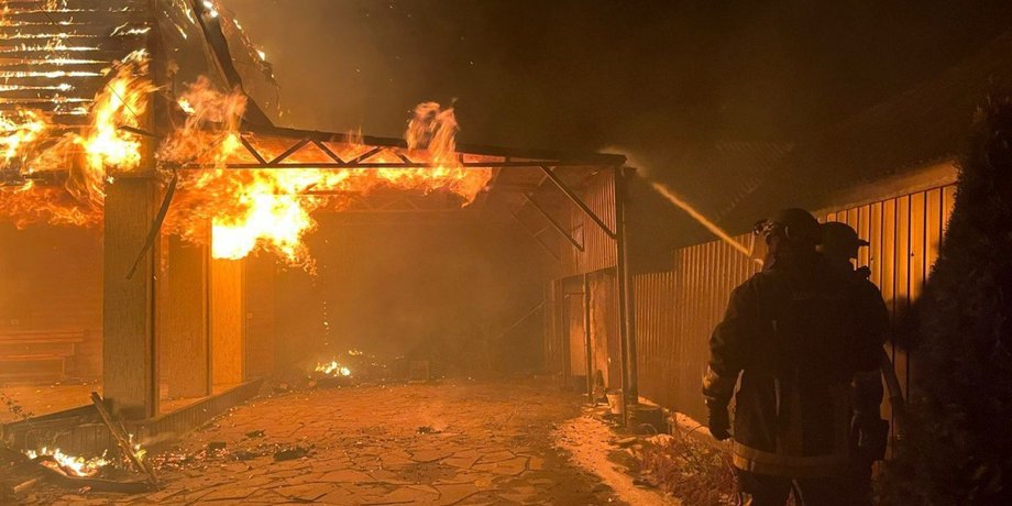 пожежа донецька область, наслідки обстрілу,