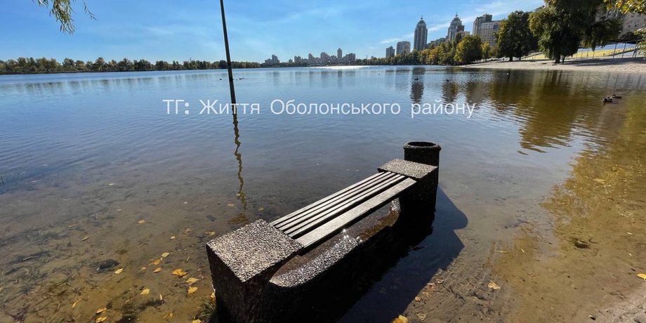 подтопление оболони, повышение уровня воды в днепре, подтопление оболони, подтопление парка Наталка, подъем воды в Днепре, повышение уровня воды в днепре, берега оболони подтоплены, в днепре поднялся уровень воды, в днепре поднялась вода