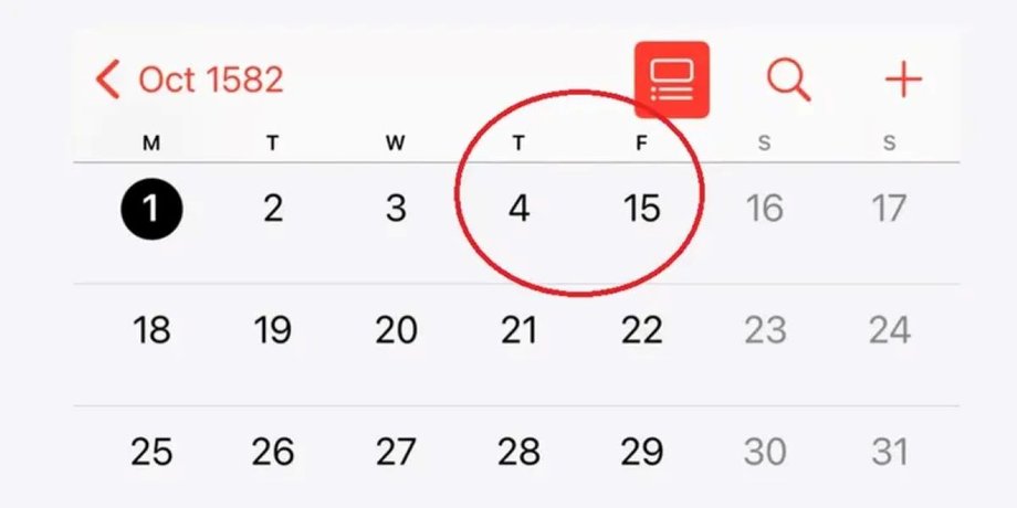 чому з історії зникли 10 днів