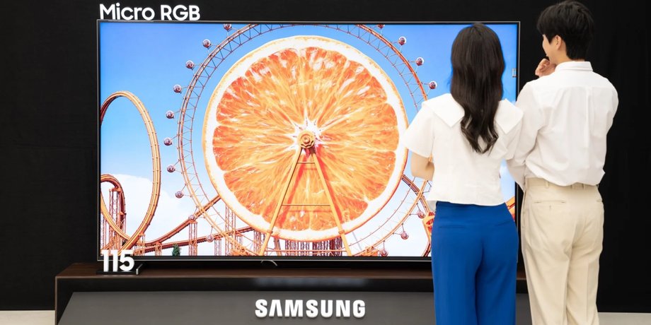 Телевизор Samsung Micro RGB на выставке