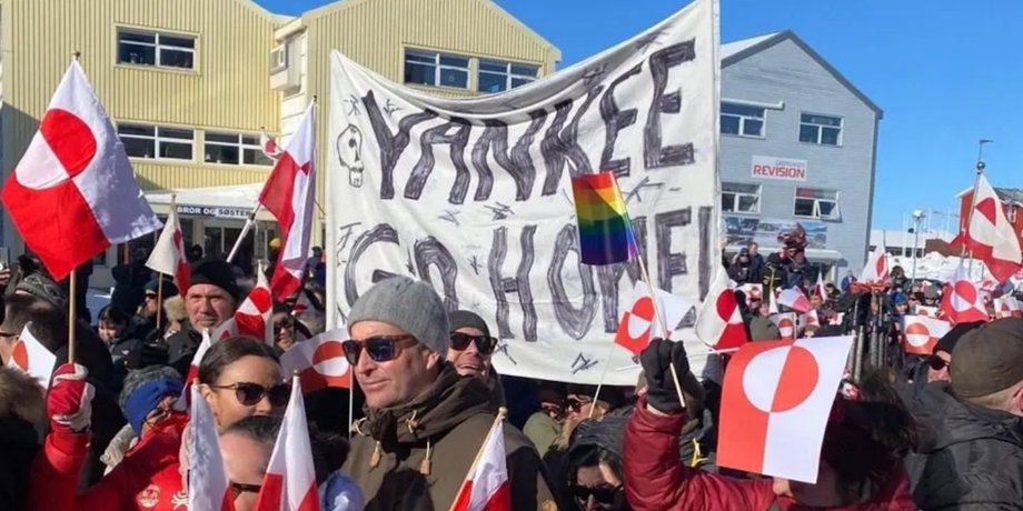 остров Гренландия митинг за независимость от США