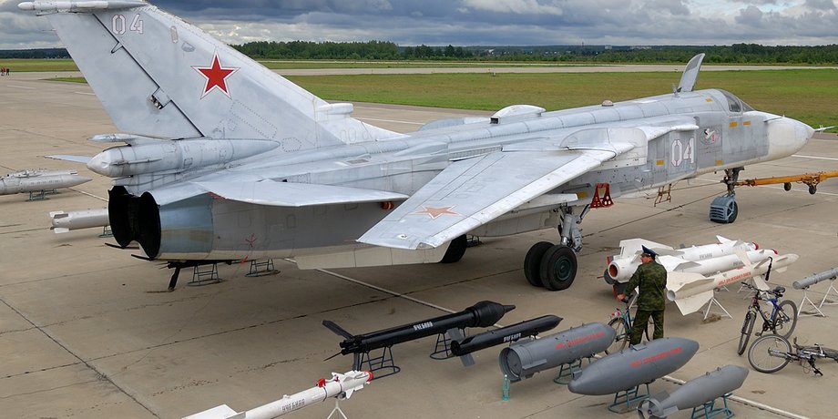Бомбардировщик, Су-24М, ВВС РФ, авиация, аэродром