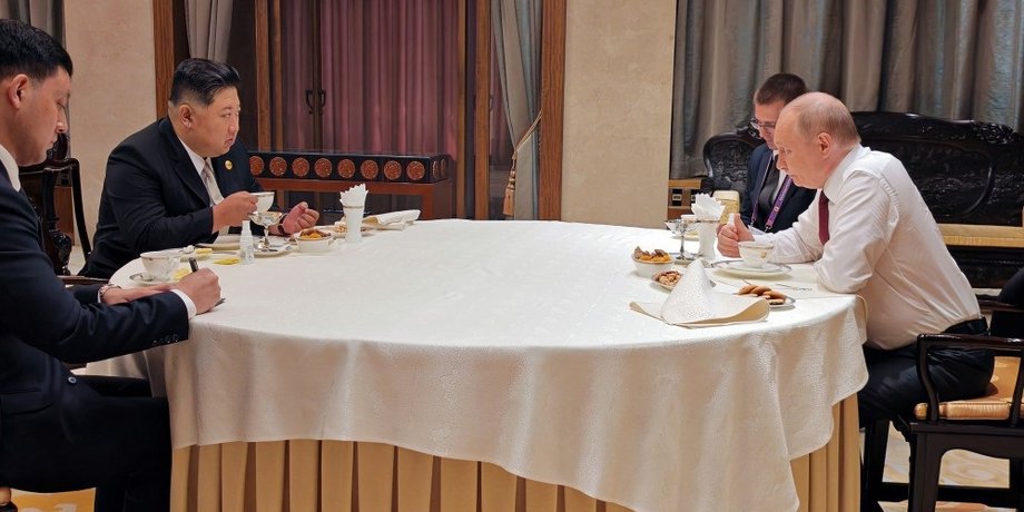 ким чен Ин і Володимир Путін