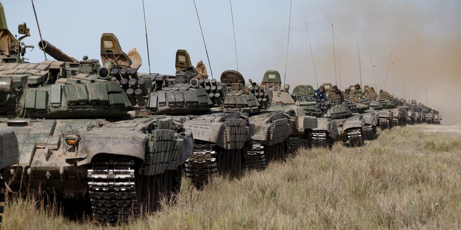 танки, поле, небо, война, россия, рф