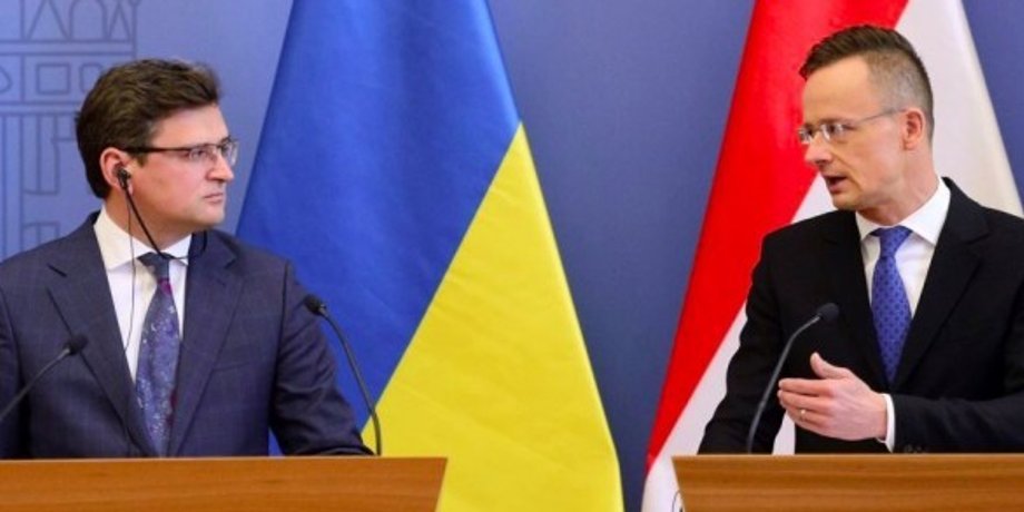 Дмитрий Кулеба, Петер Сийярто, Украина. Венгрия, МИД, переговоры, фото