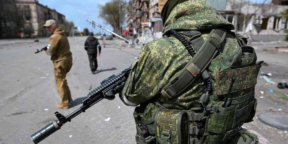 Российский военный. оккупанты,