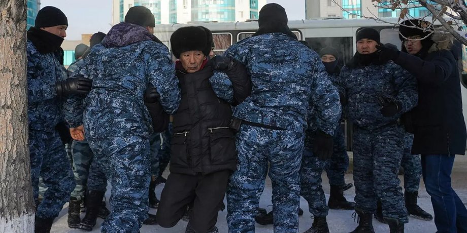 Казастан, протест, задержание