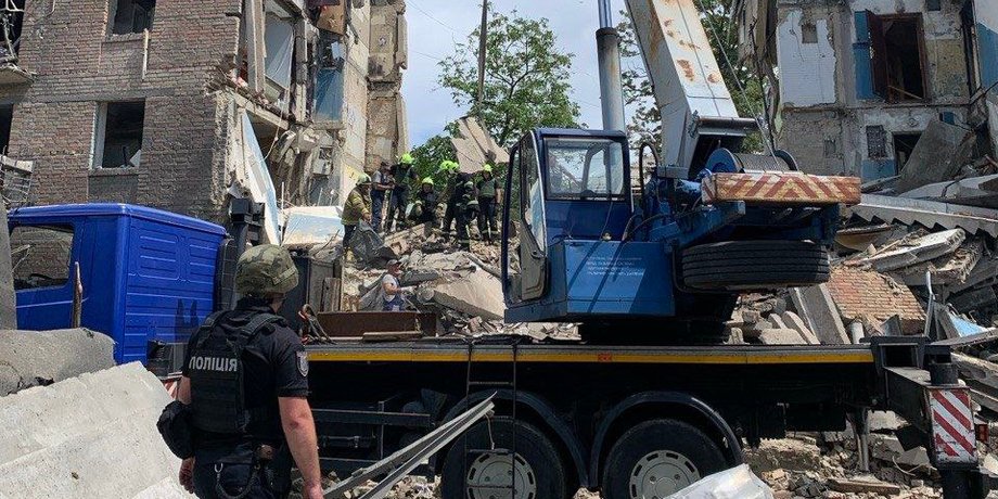 Зображення наслідків атаки по Києву