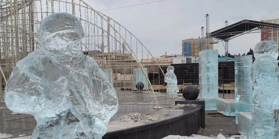 Прикраса площі Леніна у Читі