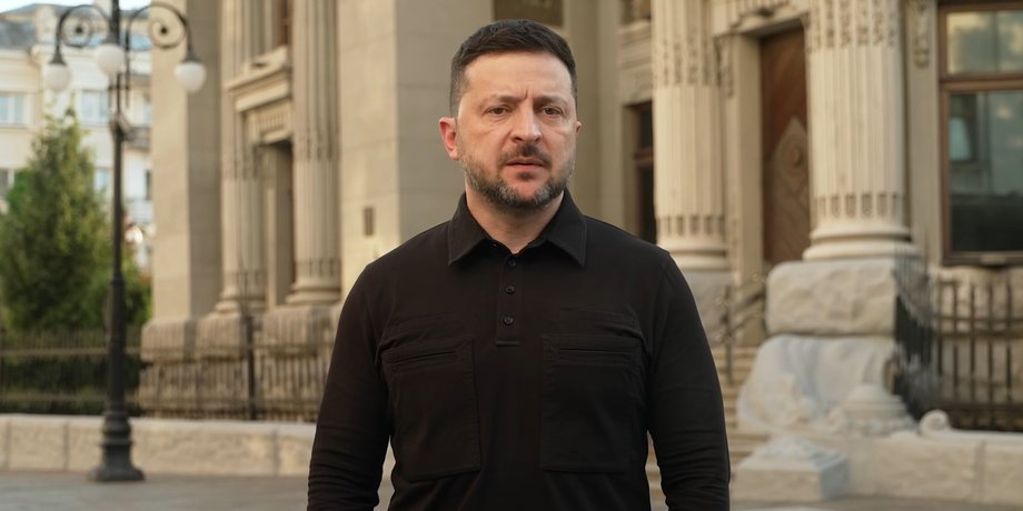 Президент України Володимир Зеленський фото президента України Володимира Зеленського під час звернення 24 червня