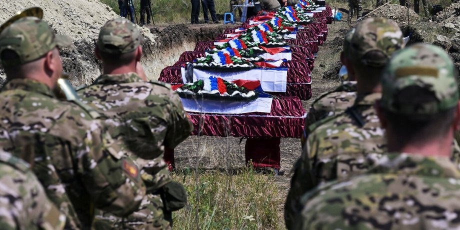российских солдат хоронят в рф