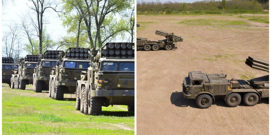 ВСУ, артилерія ВСУ, РСЗВ "Ураган", бойові навчання ЗСУ, навчання ЗСУ на адмінграніце з Кримом
