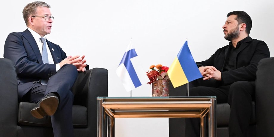 Володимир Зеленський і прем’єр-міністр Фінляндії Петтері Орпо під час зустрічі щодо співпраці та підтримки України