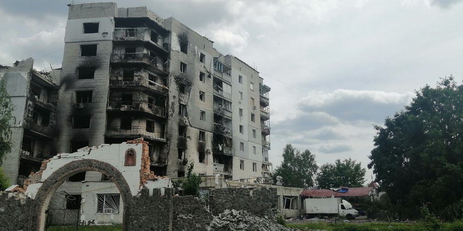 город, разрушения, агрессия РФ, война, Бородянка