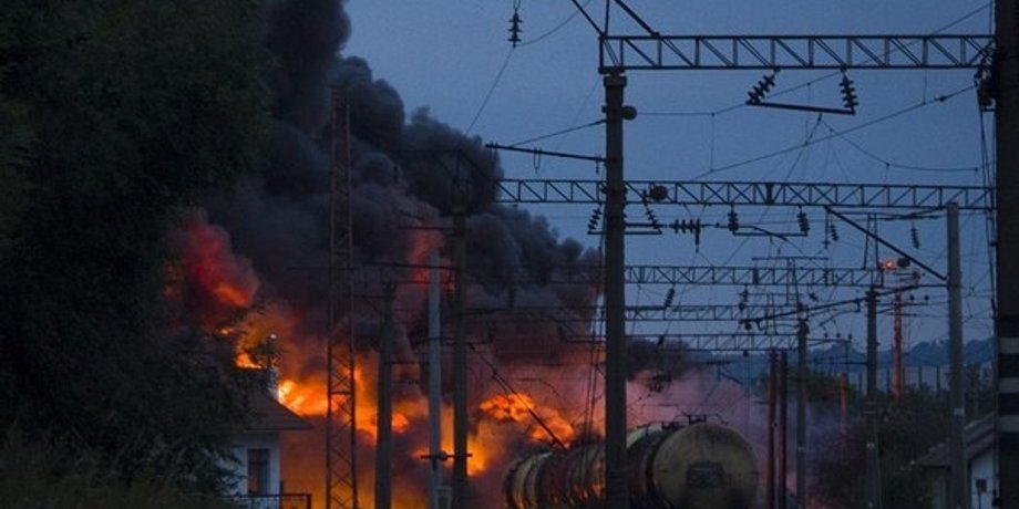 Пожар на станции Городище / Фото: novadoba.com.ua