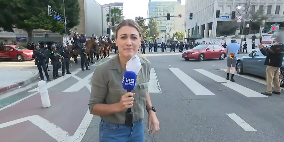 Лорен Томаси, журналисты, протесты в лос-анджелесе