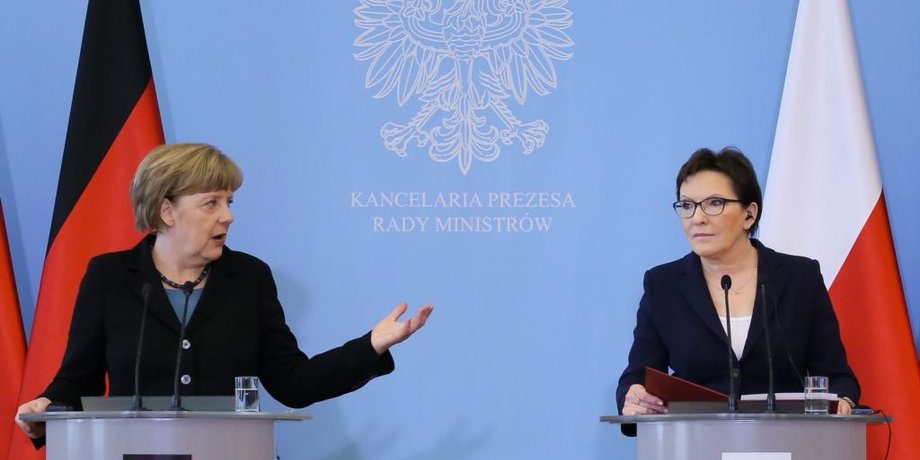Ангела Меркель и Ева Копач / Фото: "Радио Свобода"