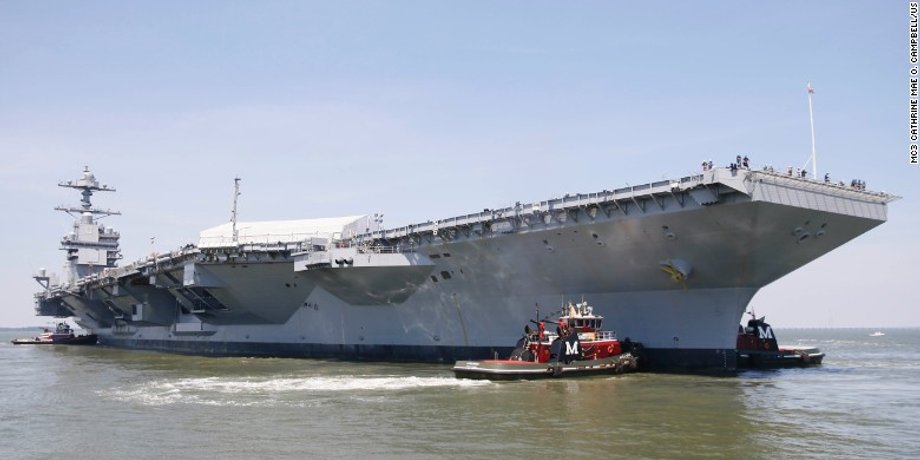 USS Gerald R. Ford на испытаниях / Фото: cnn.com