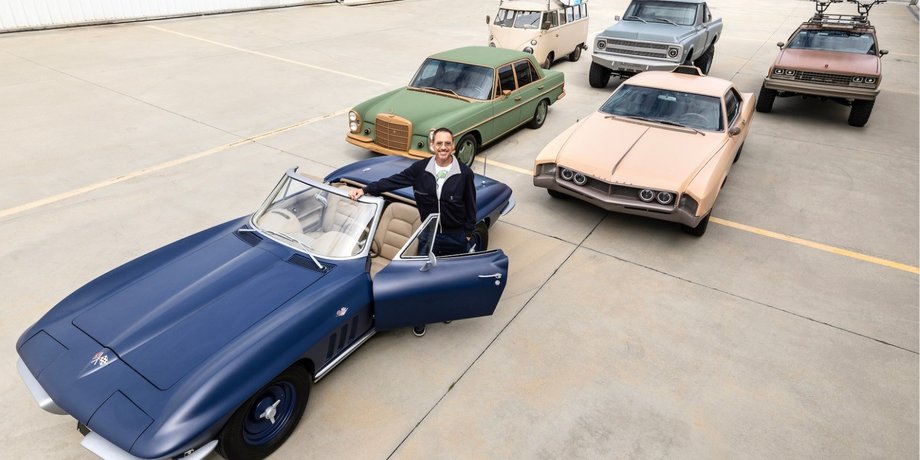 авто Роберт Дауни младший, Роберт Дауни младший, Chevrolet Corvette, Mercedes 280, Buick Riviera, Volkswagen T1