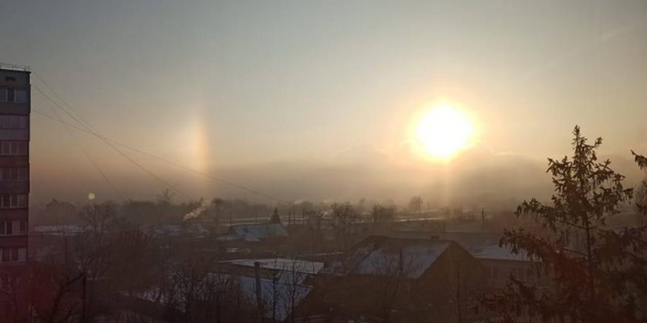атмосферное явление, Кривой Рог, гало, небо, погода