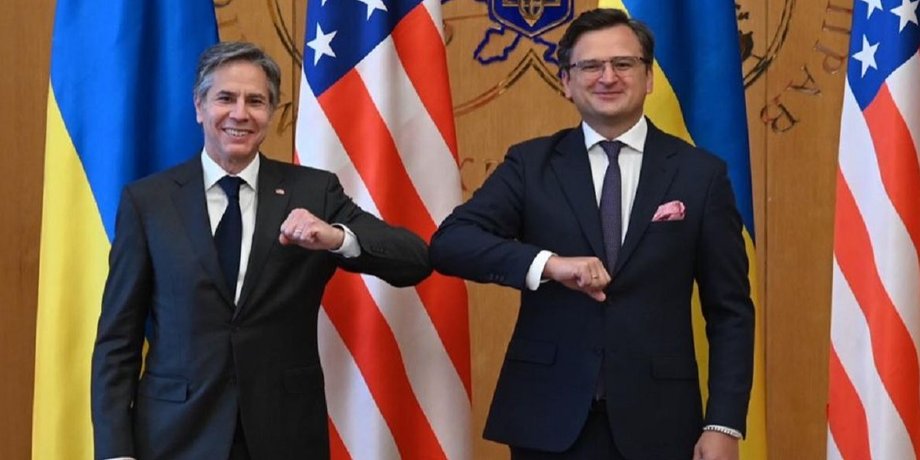 Ентоні Блінкен та Дмитро Кулеба, держсекретар США, глава МЗС України, винищувачі