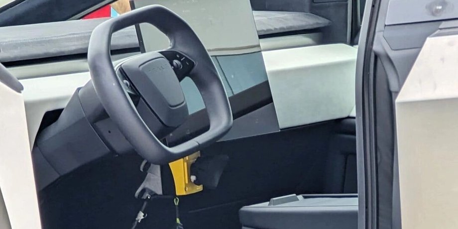 Tesla, Tesla Cybertruck, Интерьер, Салон, Авто, Автомобили, Новинки, Пикап, Электромобили, Фото