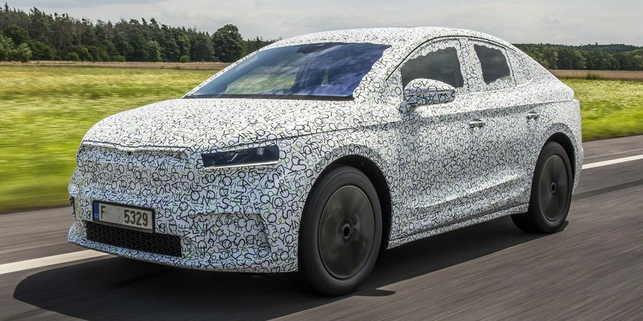 Skoda Enyaq Coupe iV в камуфляже, испытания, шпионские фото, авто в камуфляже, новая модель,