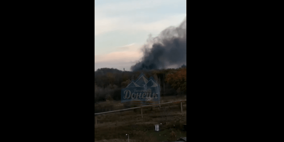 окраина донецка под обстрелом