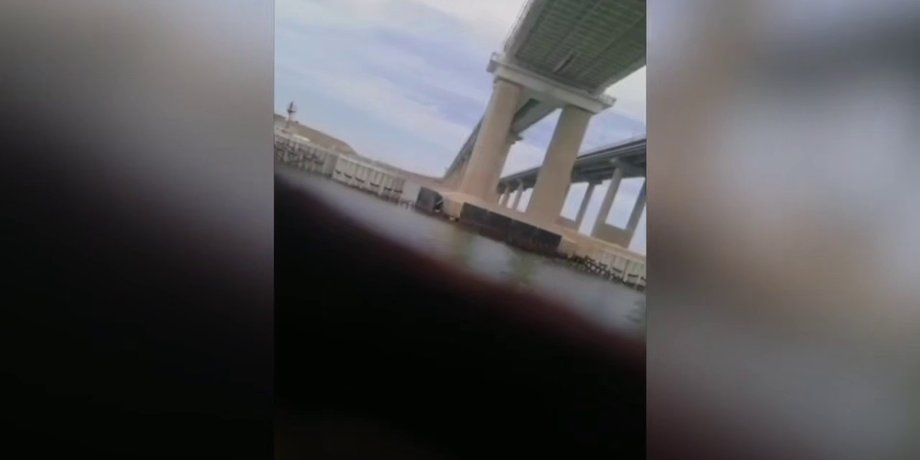 Кадри розвідки, зроблені поблизу Кримського мосту
