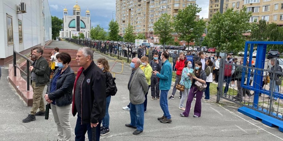 массовая вакцинация, киев, фото
