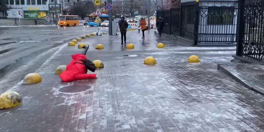 гололед в Киеве