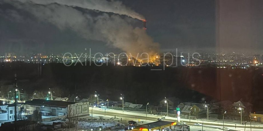 В российском Орле вспыхнула ТЭЦ