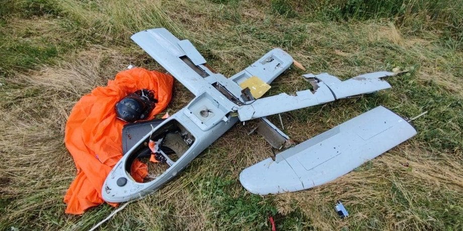 Сбитый российский дрон Мерлин