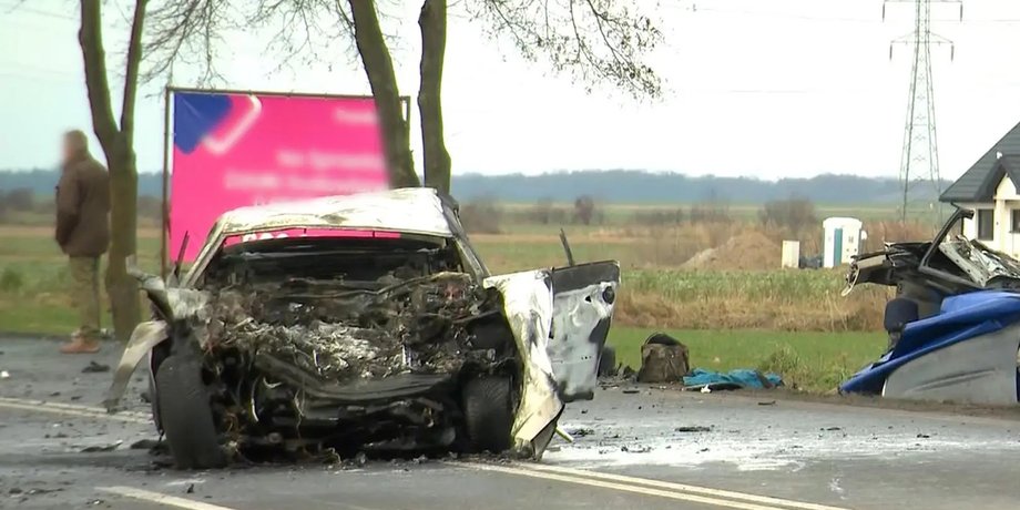 разбитый автомобиль в Польше