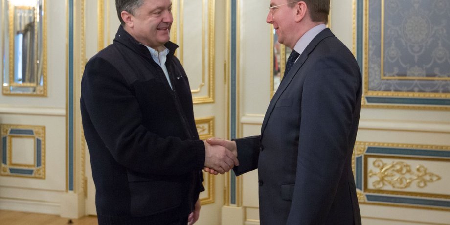 Петр Порошенко и Эдгарс Ринкевичс / Фото пресс-службы президента