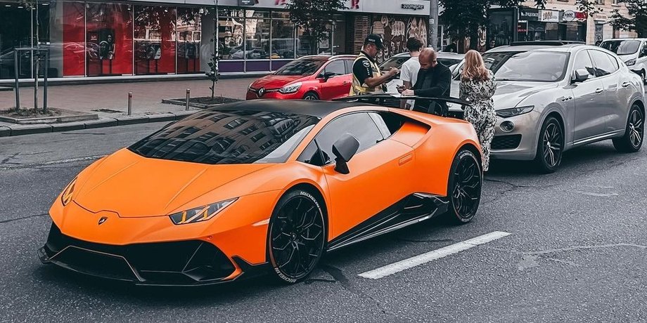 ДТП в Киеве, Lamborghini Huracan, суперкар Lamborghini, Maserati Levante
