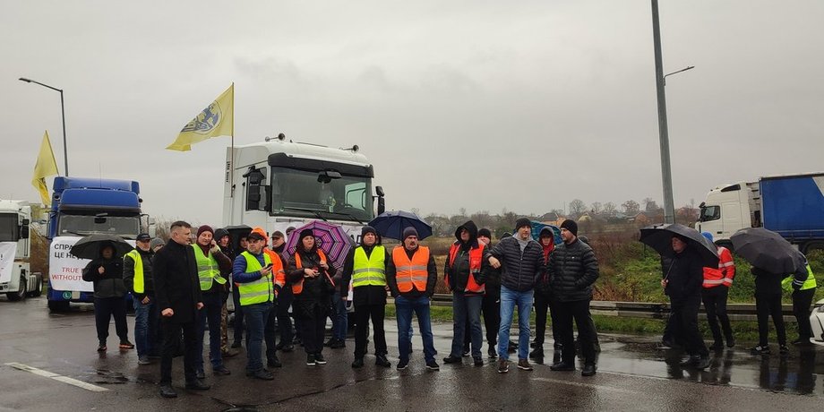 Украинские перевозчики, Польша, митинг, акция протеста, Украина