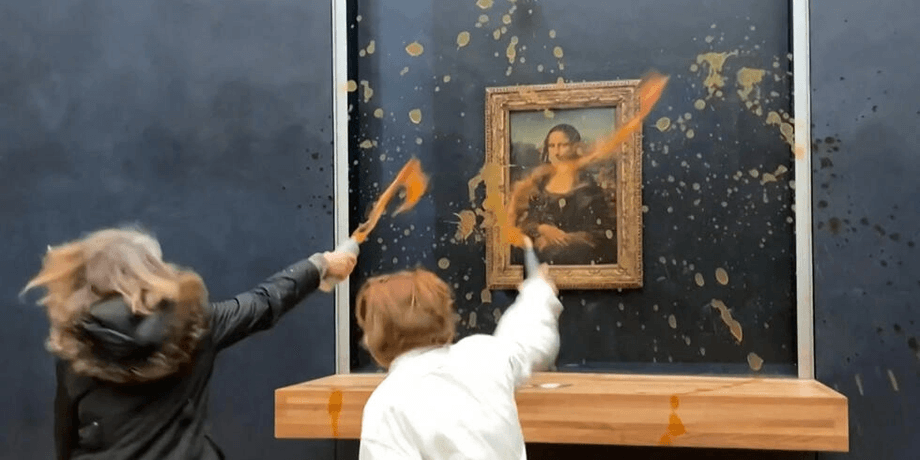 мона лиза, вандалы