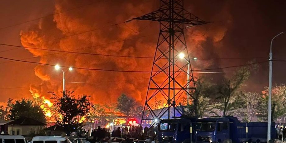 Взрыв, пожар, Ташкент, Узбекистан, удар молнии, Ташкент, Узбекистан