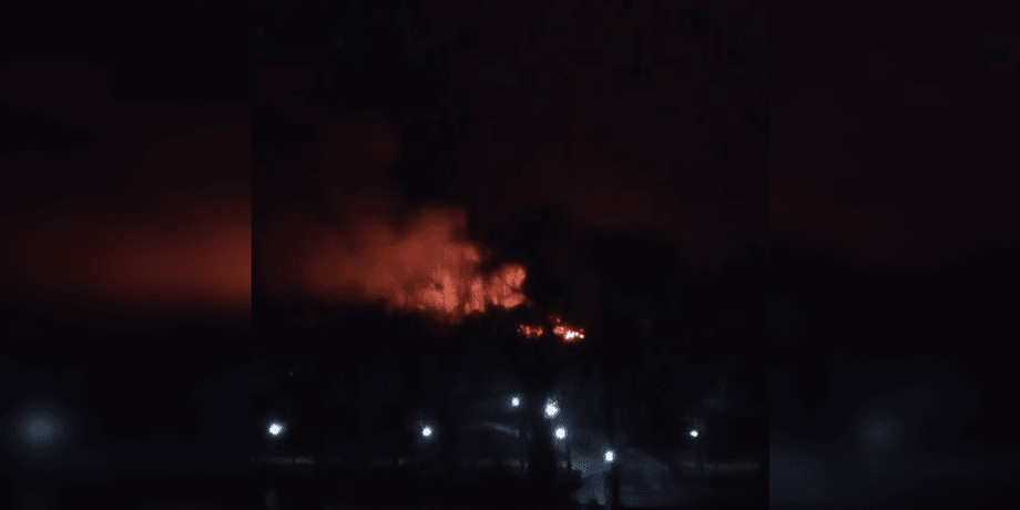 Пожар, огонь, Крым, Симферополь, птицефабрика