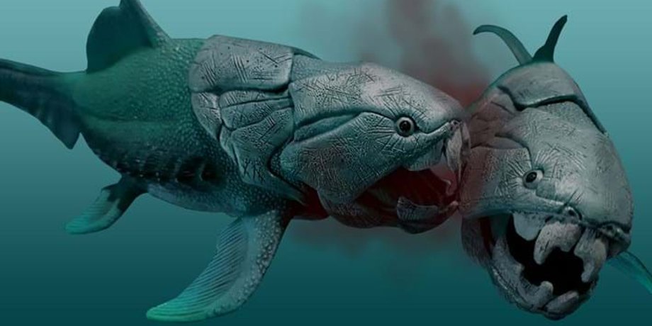 Рыба, хищник, Dunkleosteus, зверь, животное